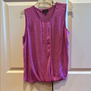 Vintage Lord & Taylor Pink Ruched Sleeveless Tank Top
